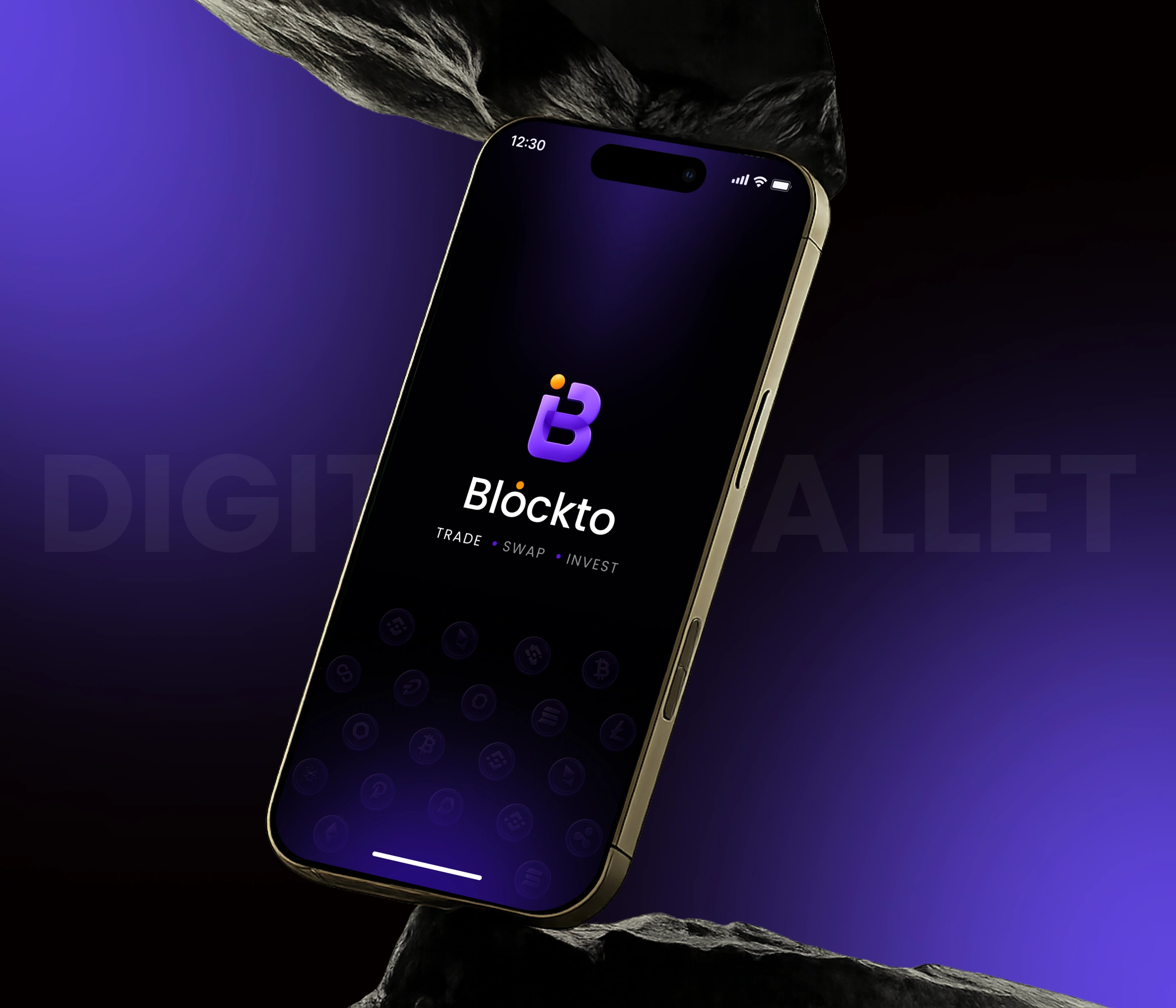 Blockto — Blockchain Platform — UI/UX design screen 1