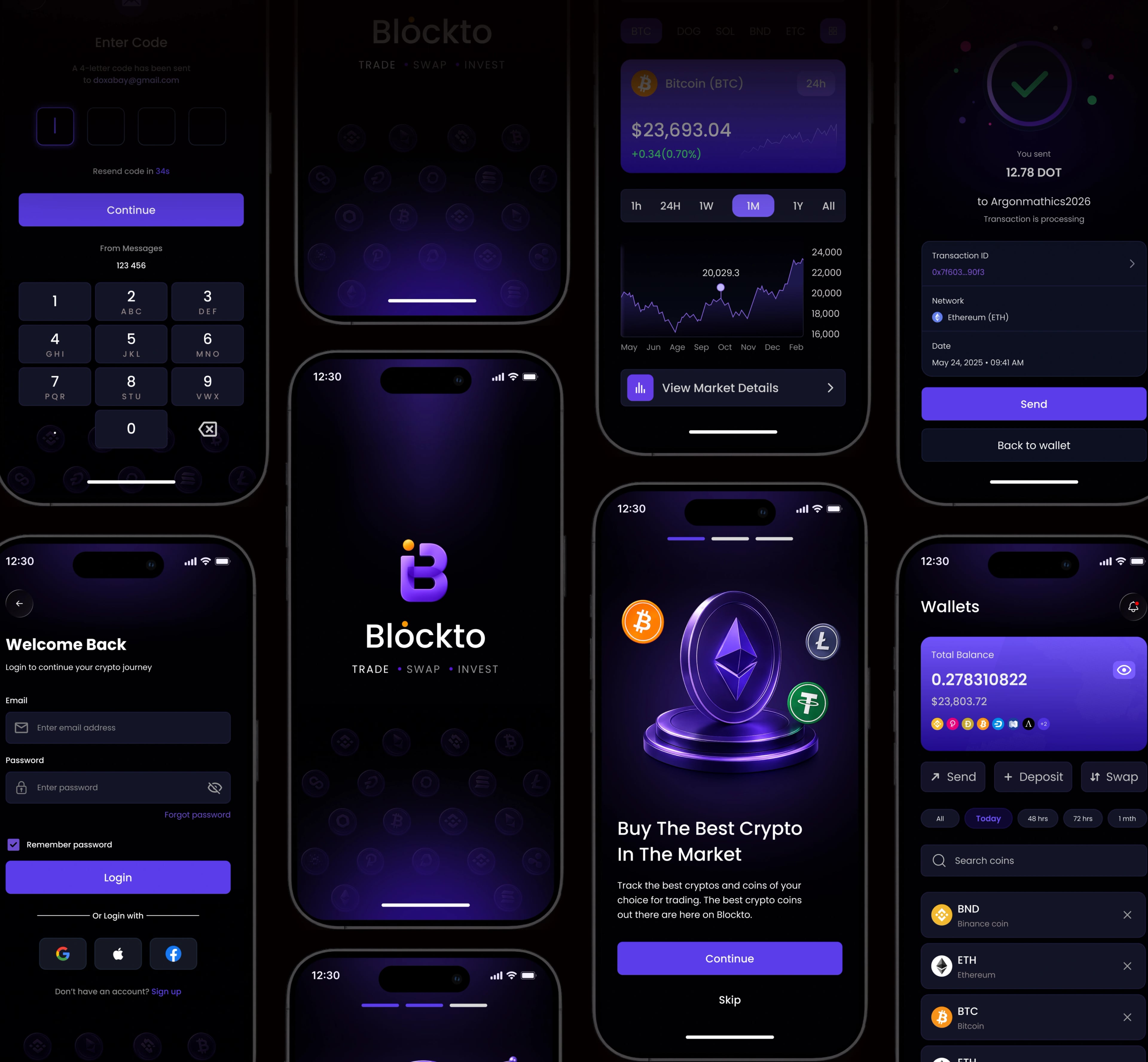 Blockto — Blockchain Platform — UI/UX design screen 30