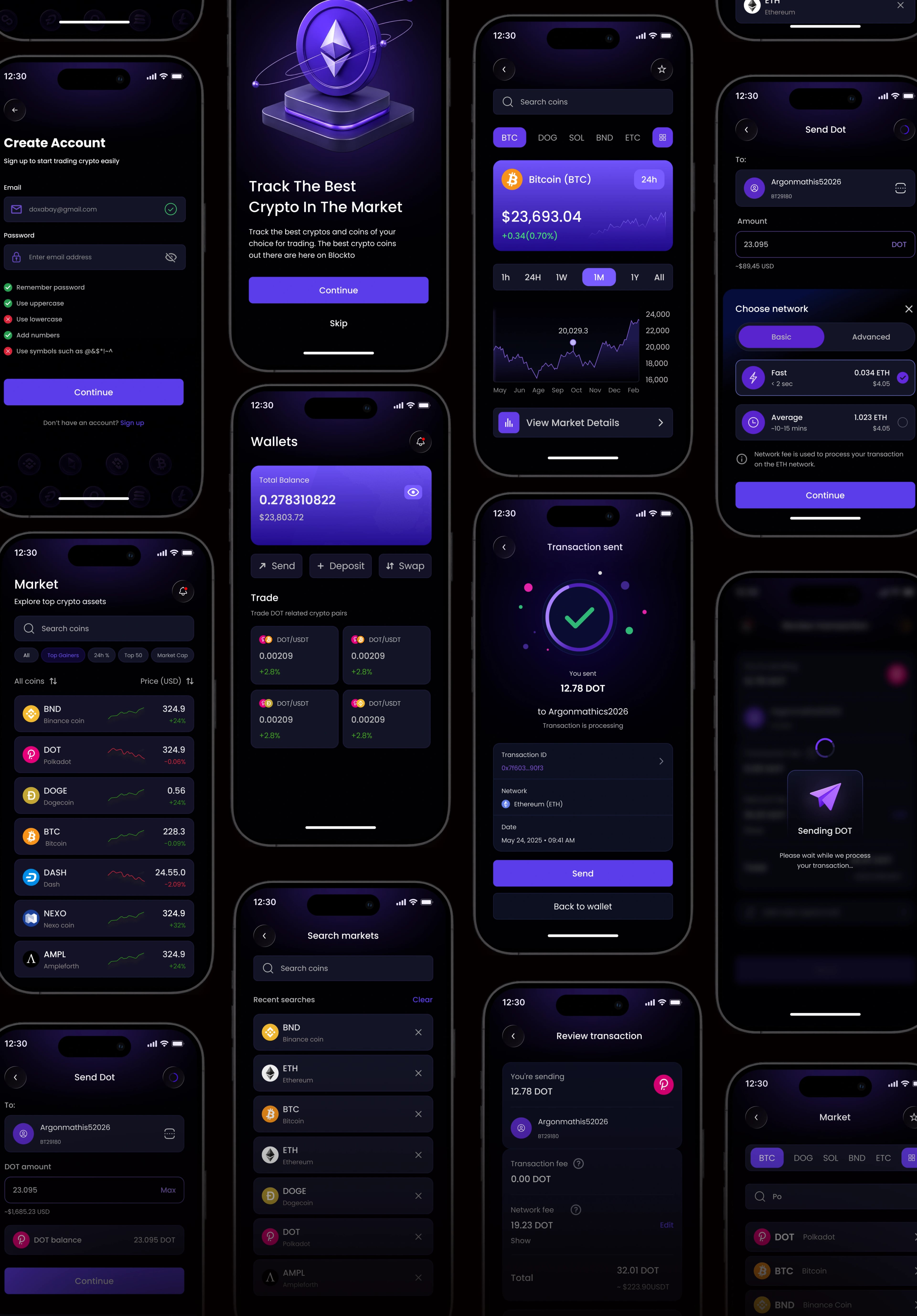 Blockto — Blockchain Platform — UI/UX design screen 31