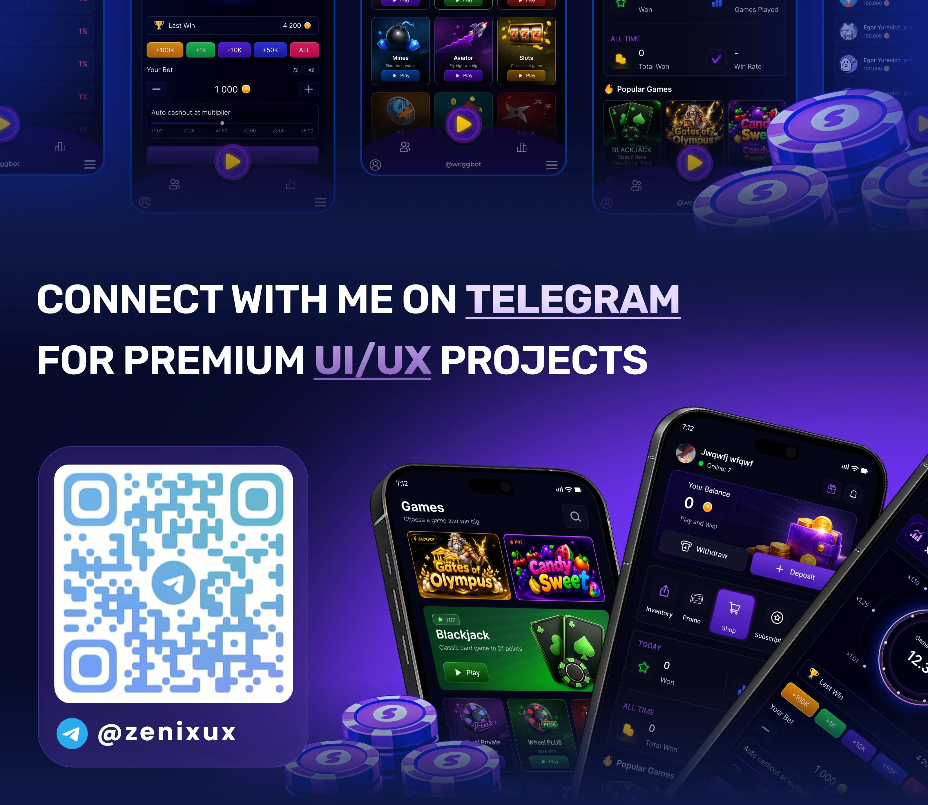 Casino Telegram Bot — Mobile UI/UX — UI/UX design screen 5