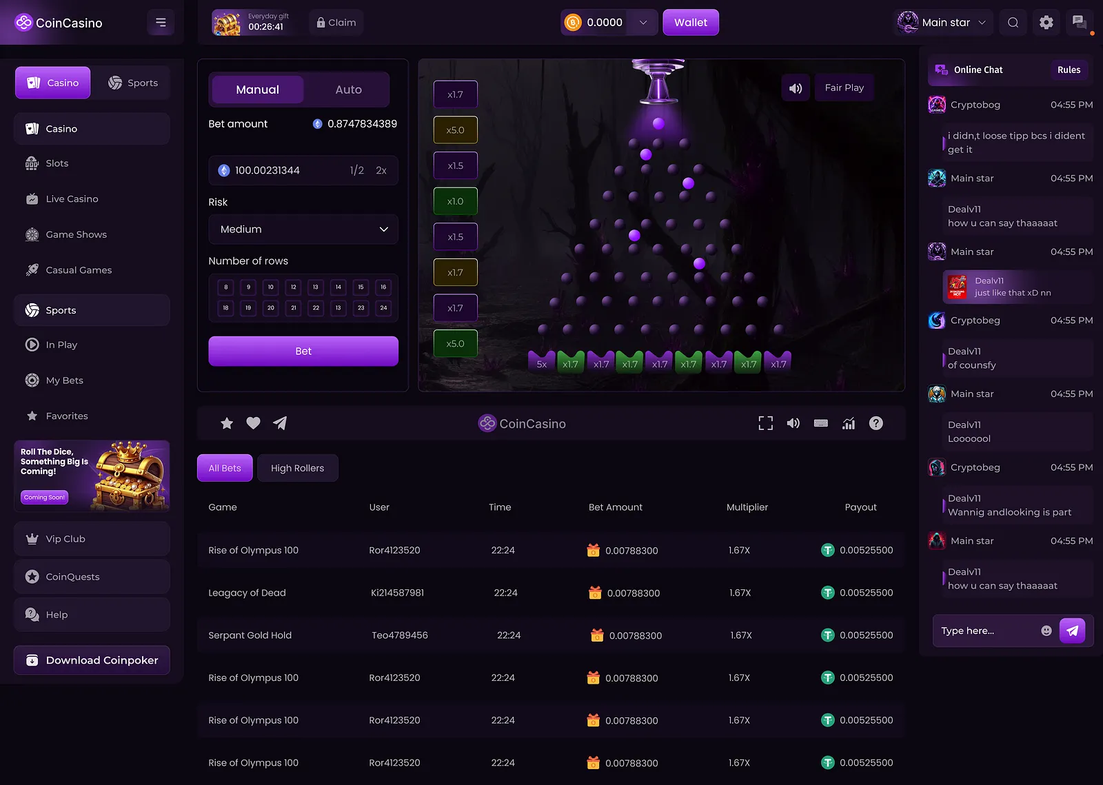 Coin Casino — UI design screenshot 4