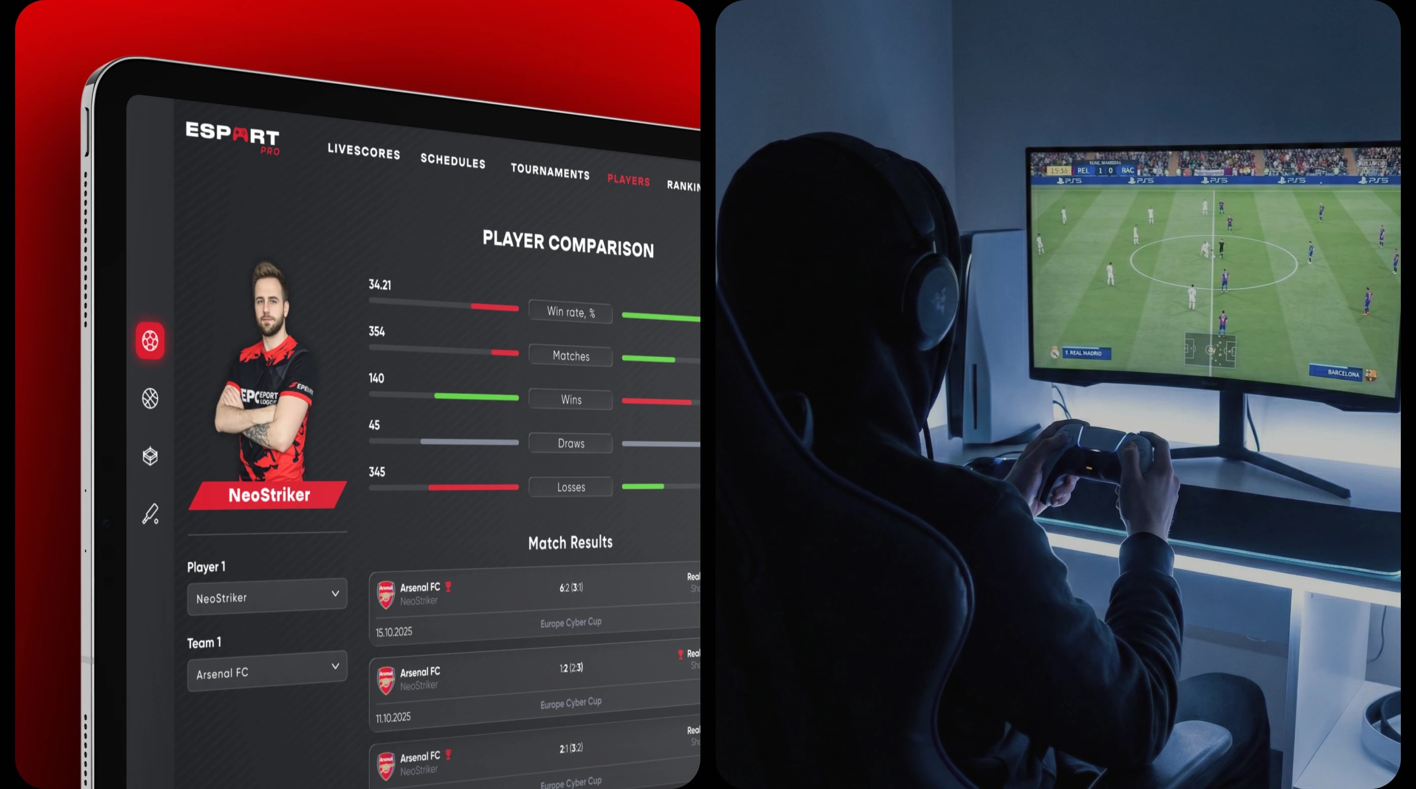 EsportPro — UI/UX design screen 5