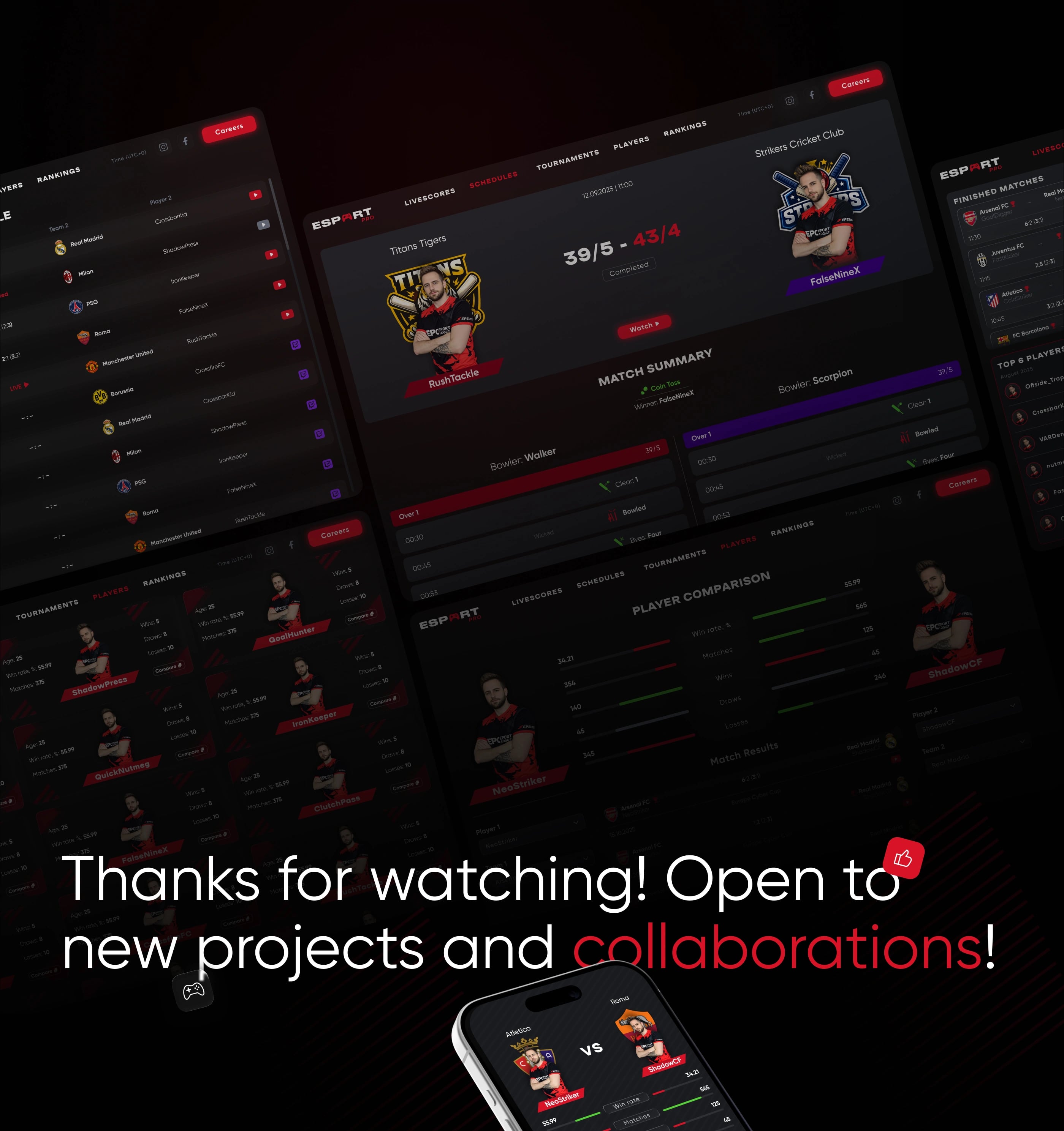 EsportPro — UI/UX design screen 7