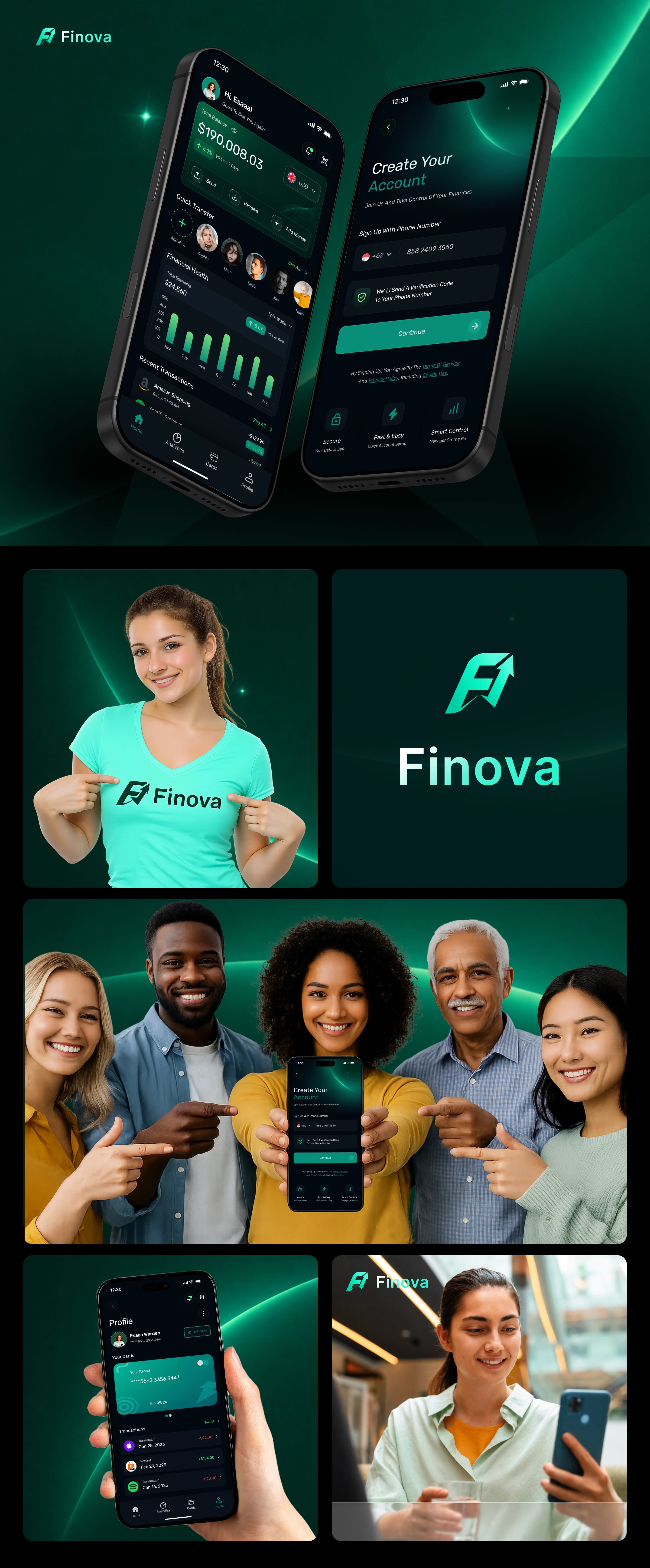 Finova — Financial Services Platform — UI/UX design screen 2
