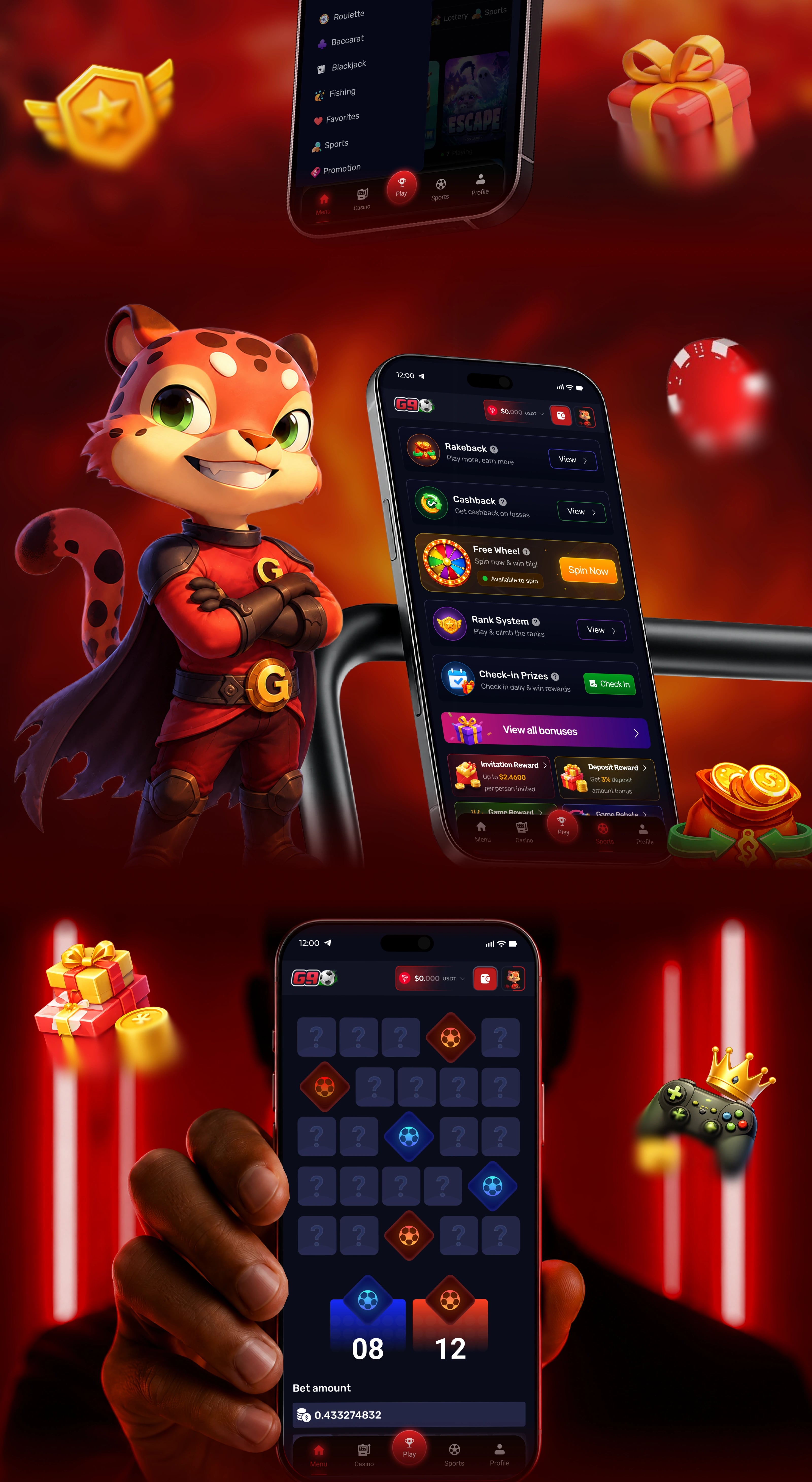 G9 Casino — Telegram Bot UI/UX — UI/UX design screen 2