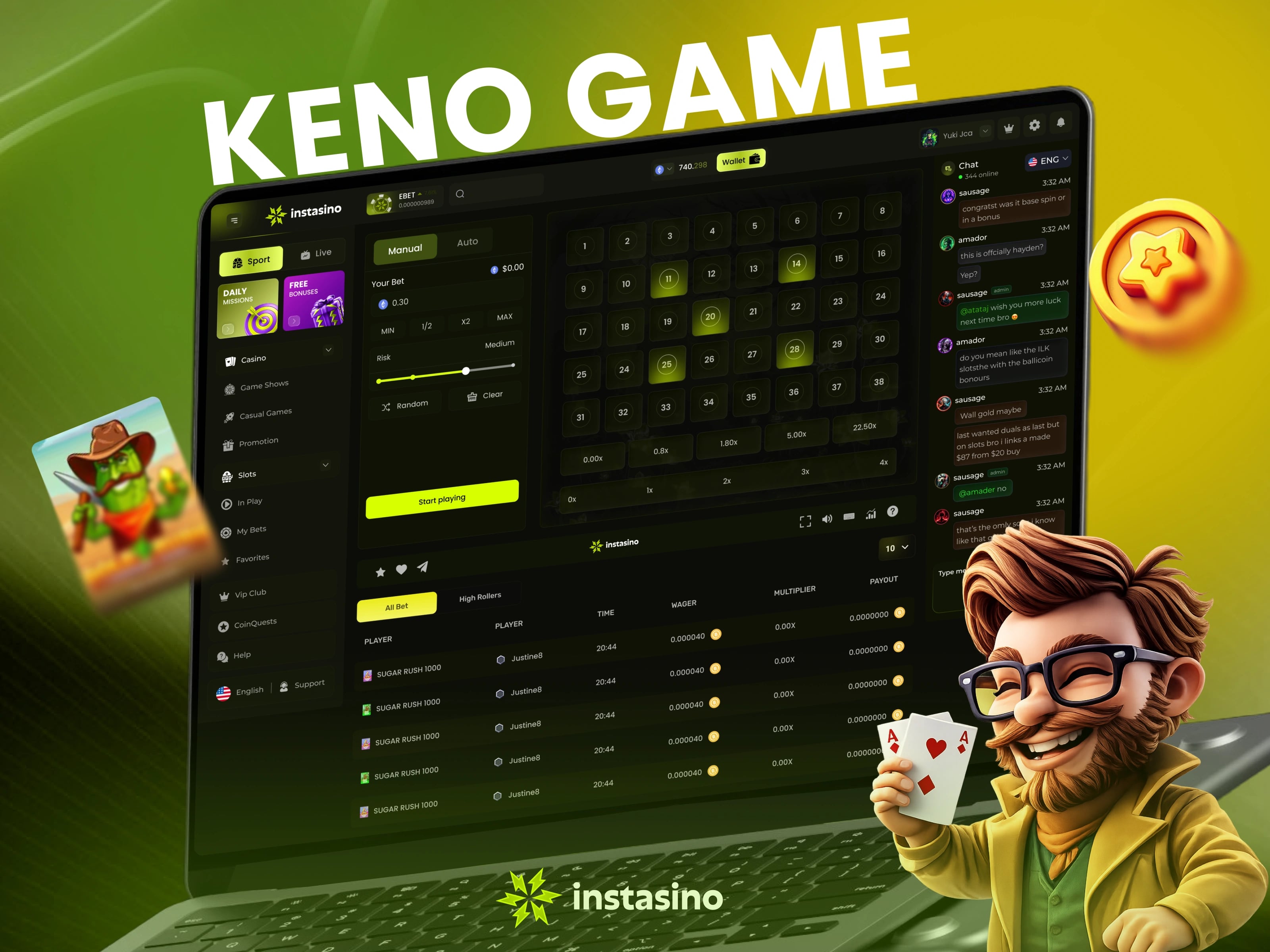 Instasino — Premium Online Casino — UI/UX design screen 3