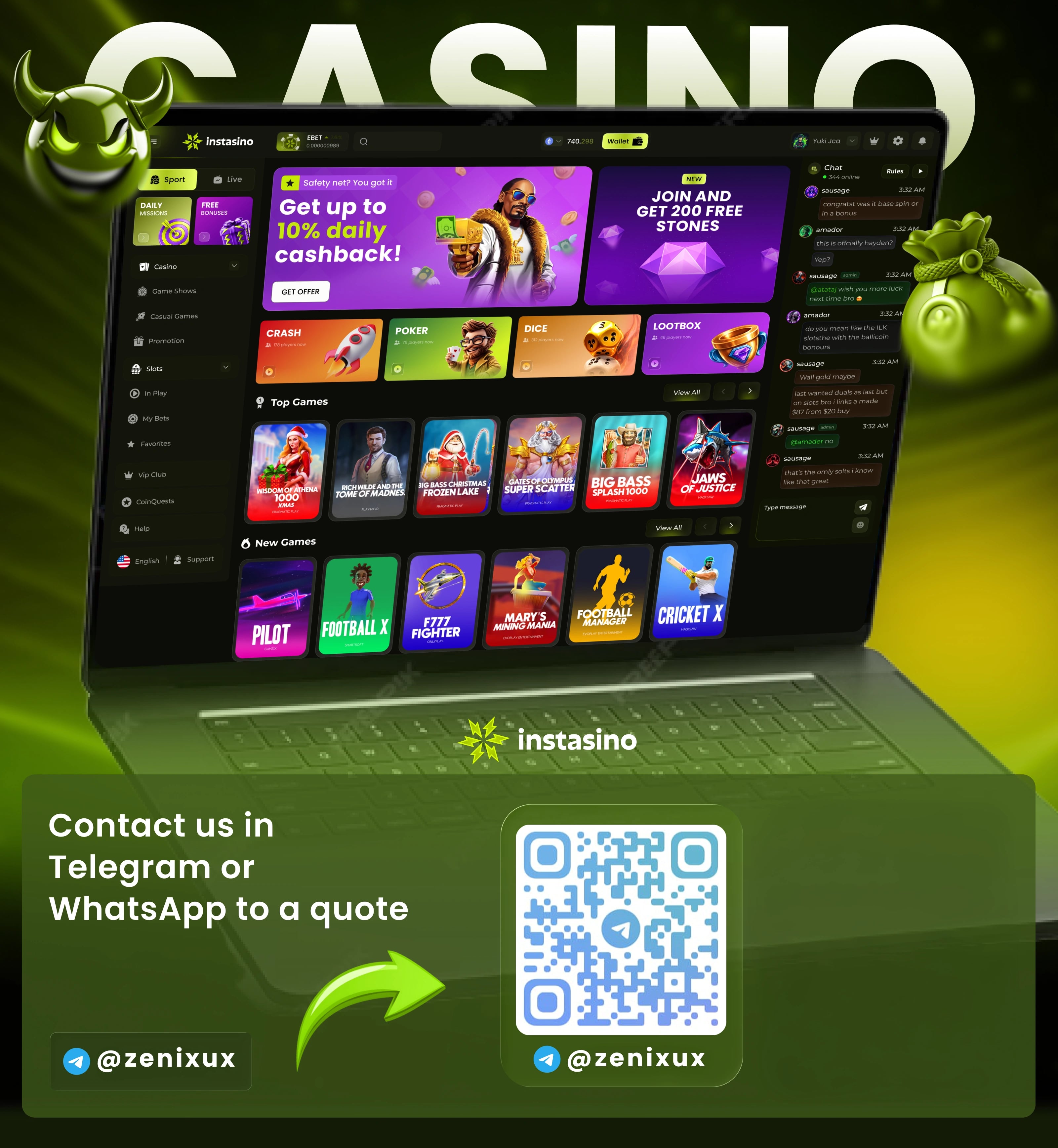 Instasino — Premium Online Casino — UI/UX design screen 5