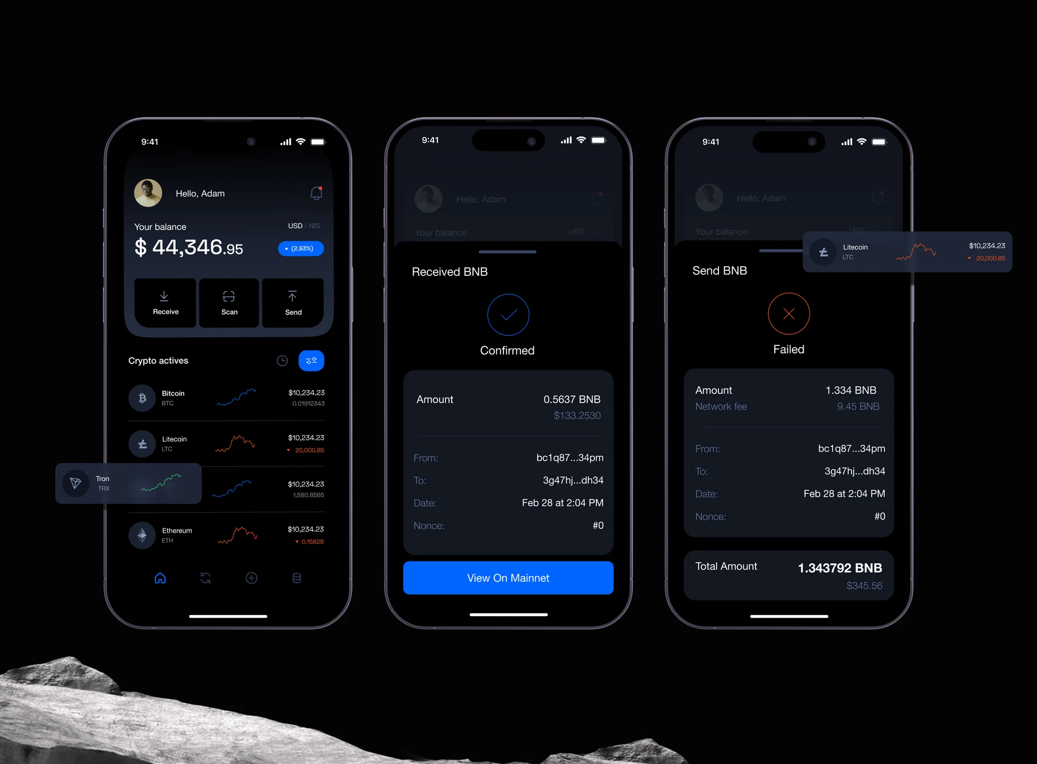 Node Crypto Wallet — UI design screenshot 7