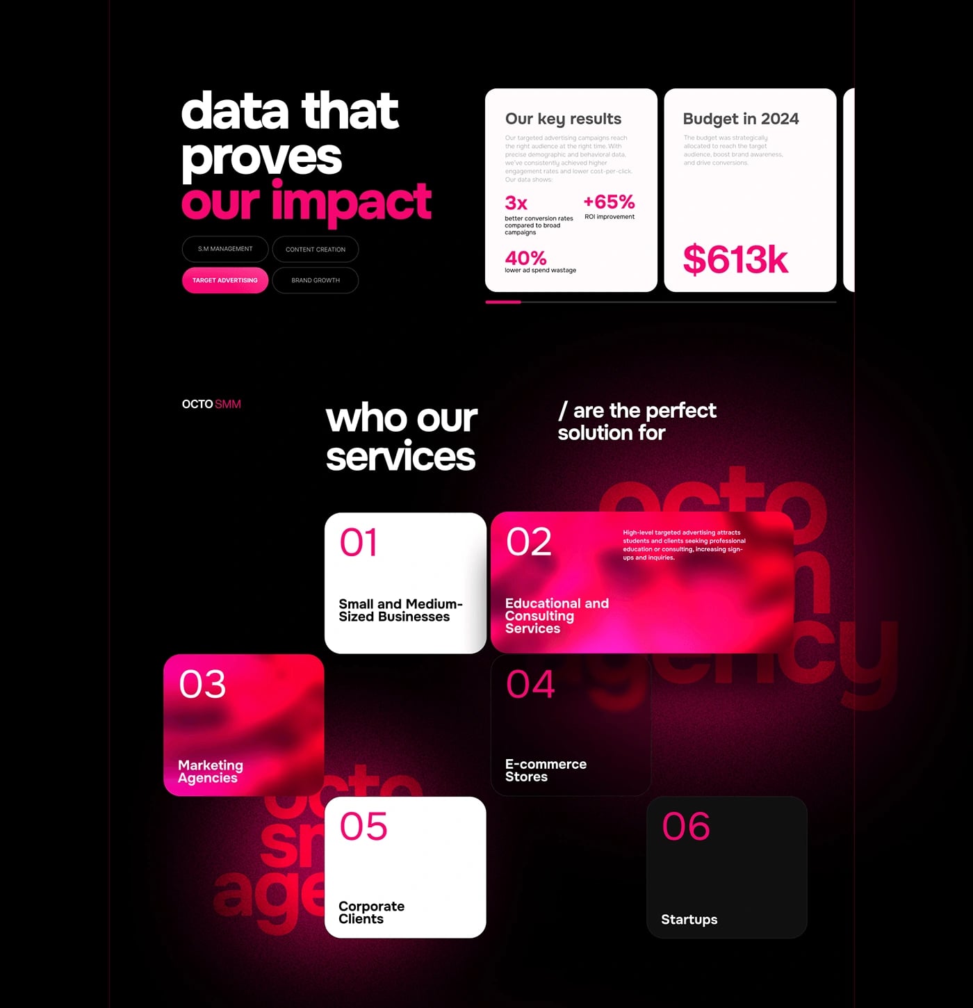 Octo SMM — Social Media Marketing Platform — UI/UX design screen 4