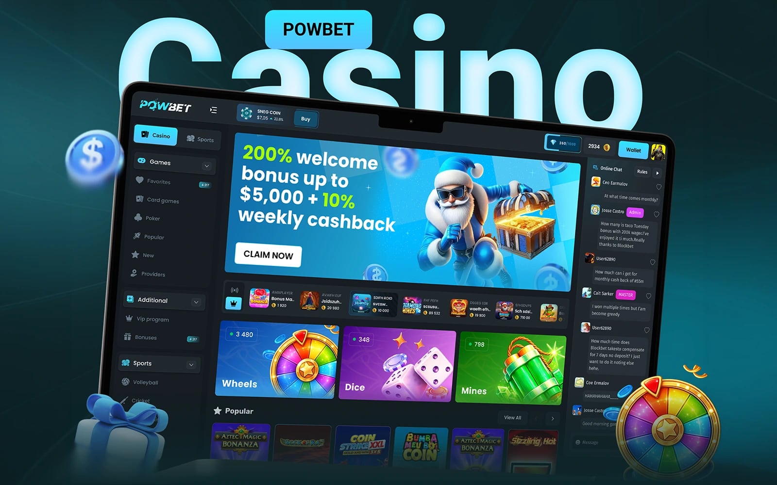 POWBET — Casino Gambling Website — UI/UX Design by Zenix UX