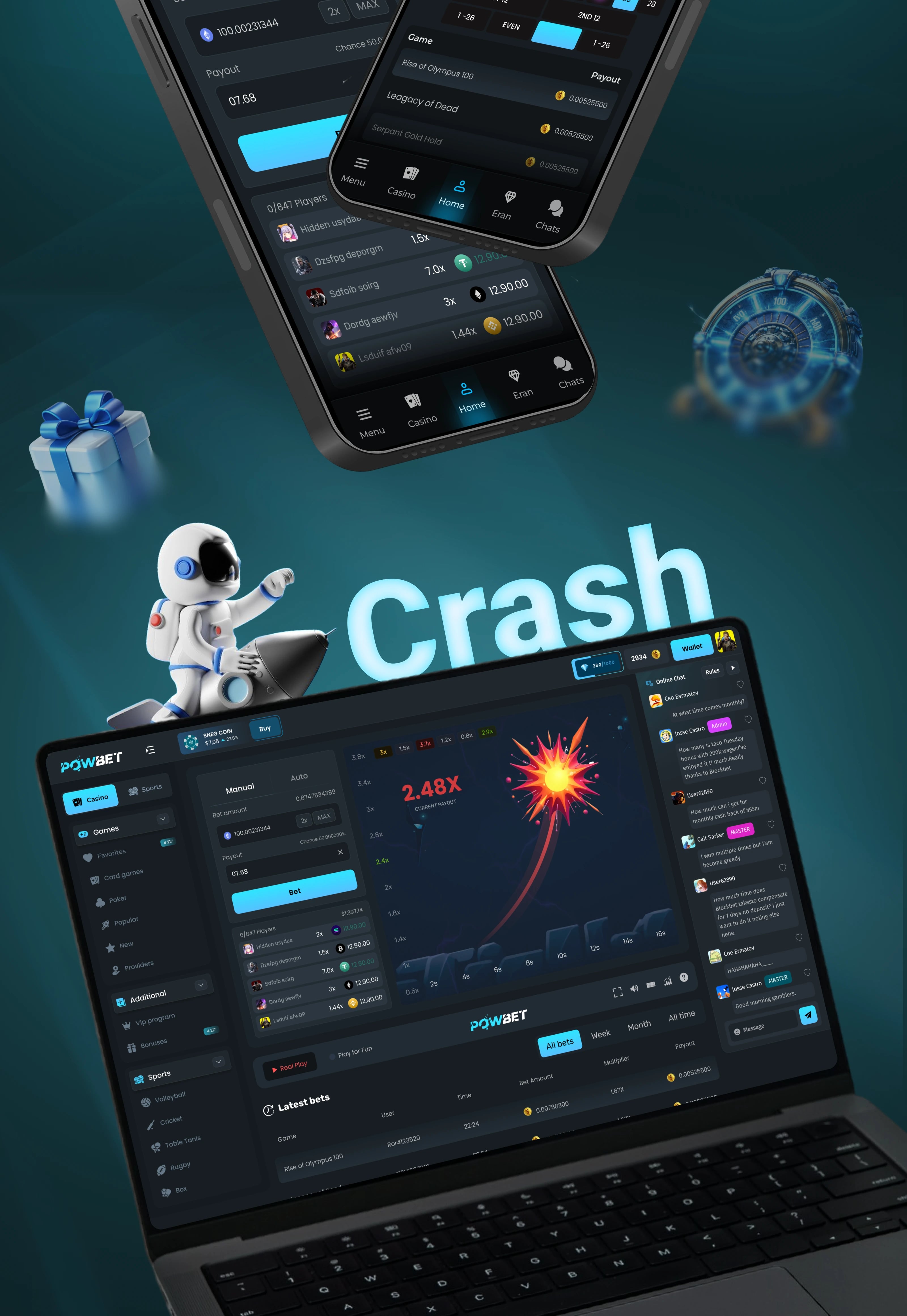 POWBET — Casino Gambling Website — UI/UX design screen 5