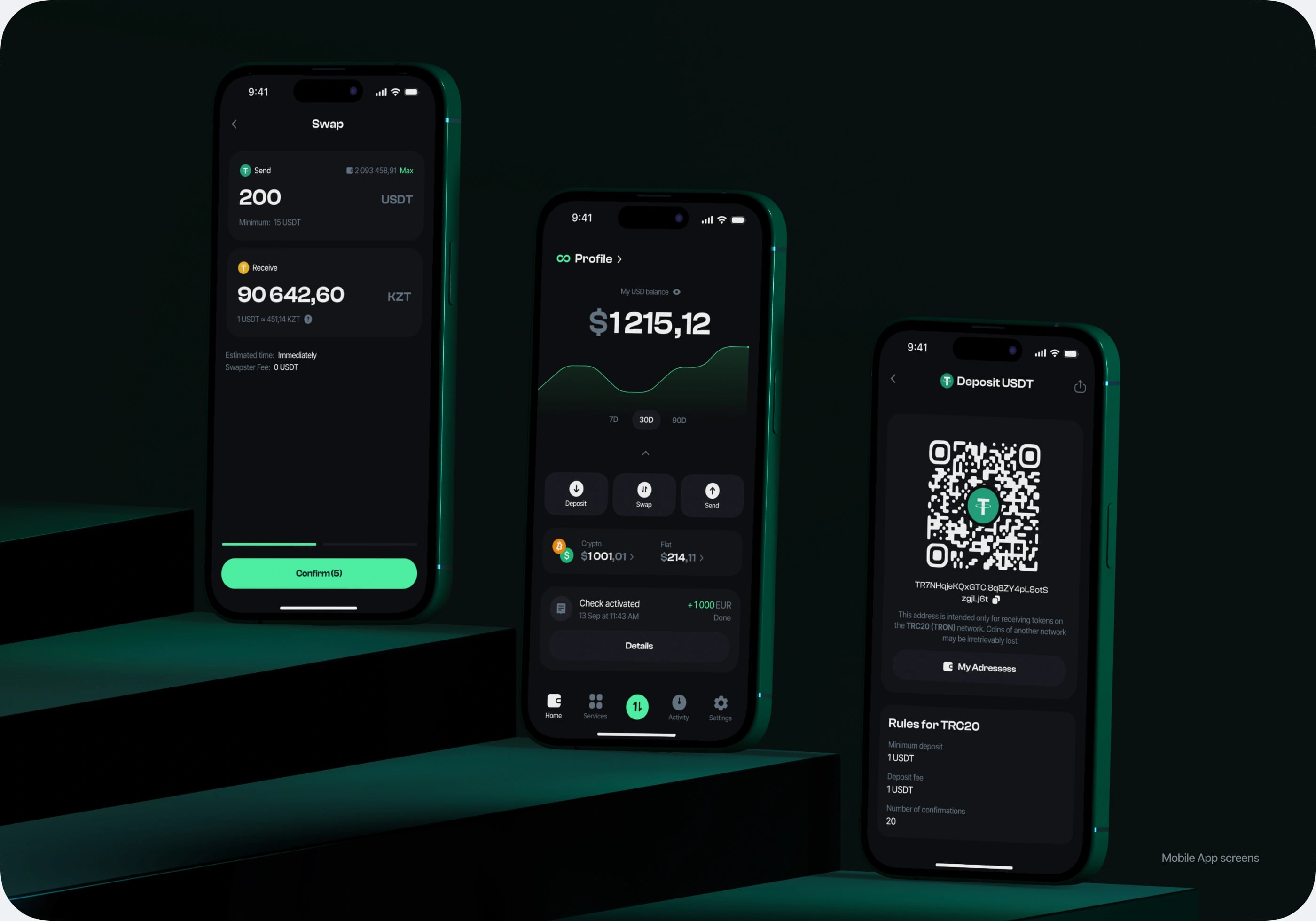Swapster — Crypto Exchange Platform — UI/UX design screen 2