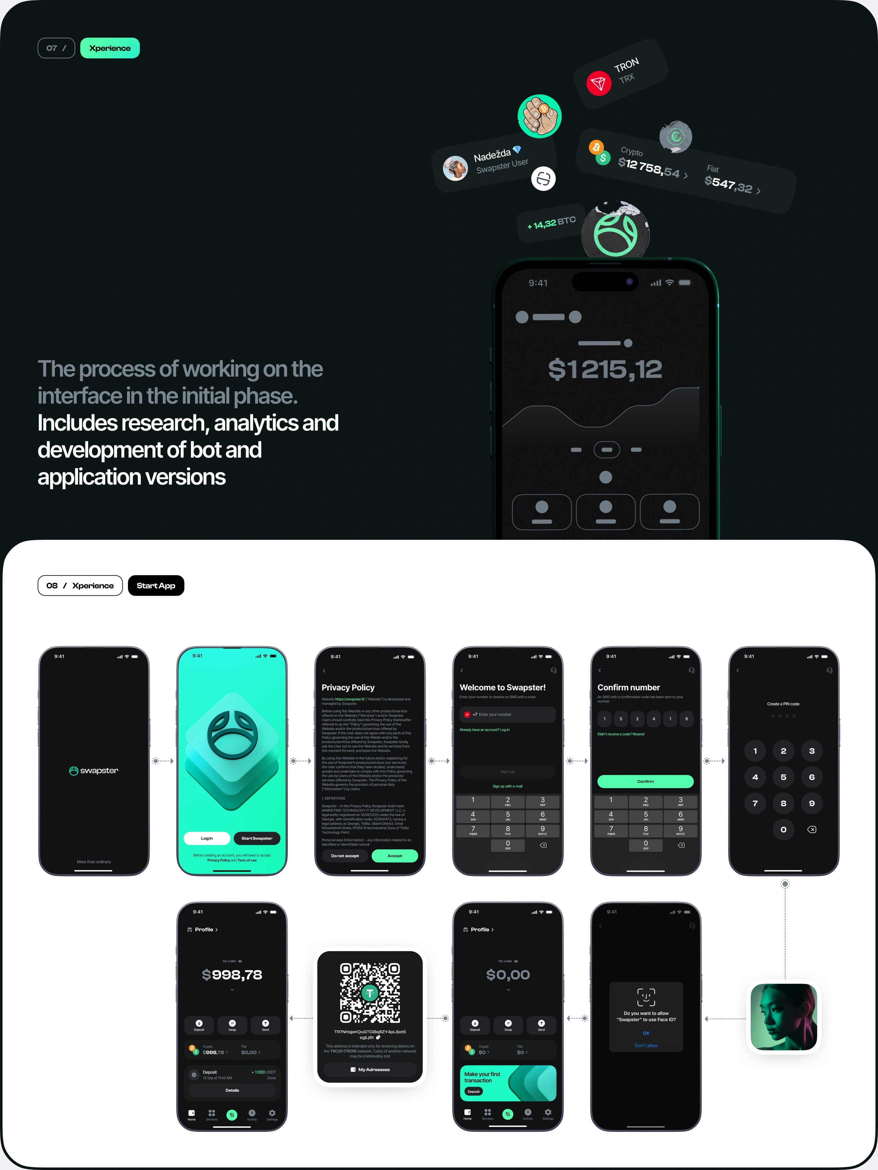 Swapster — Crypto Exchange Platform — UI/UX design screen 6
