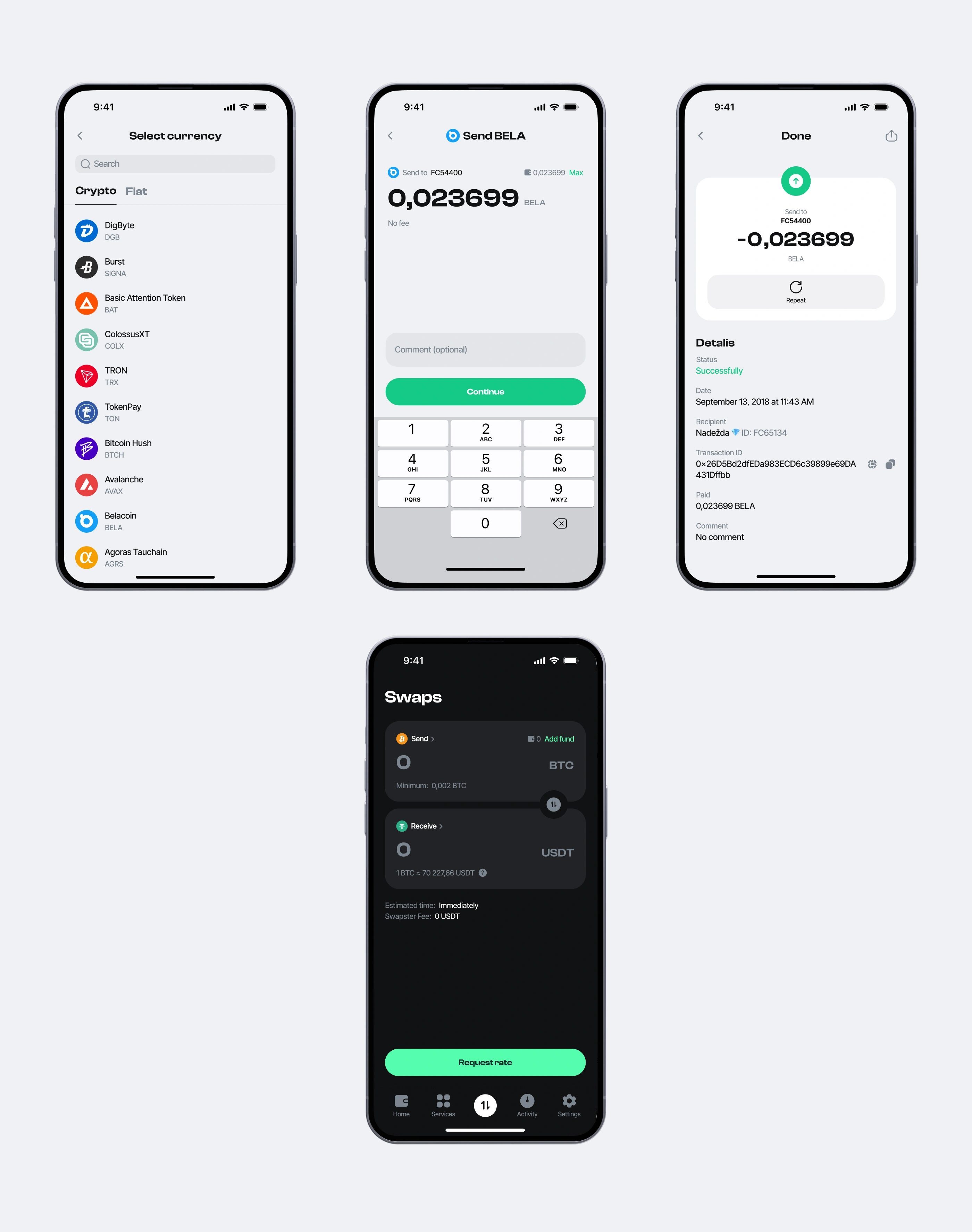 Swapster — Crypto Exchange Platform — UI/UX design screen 10