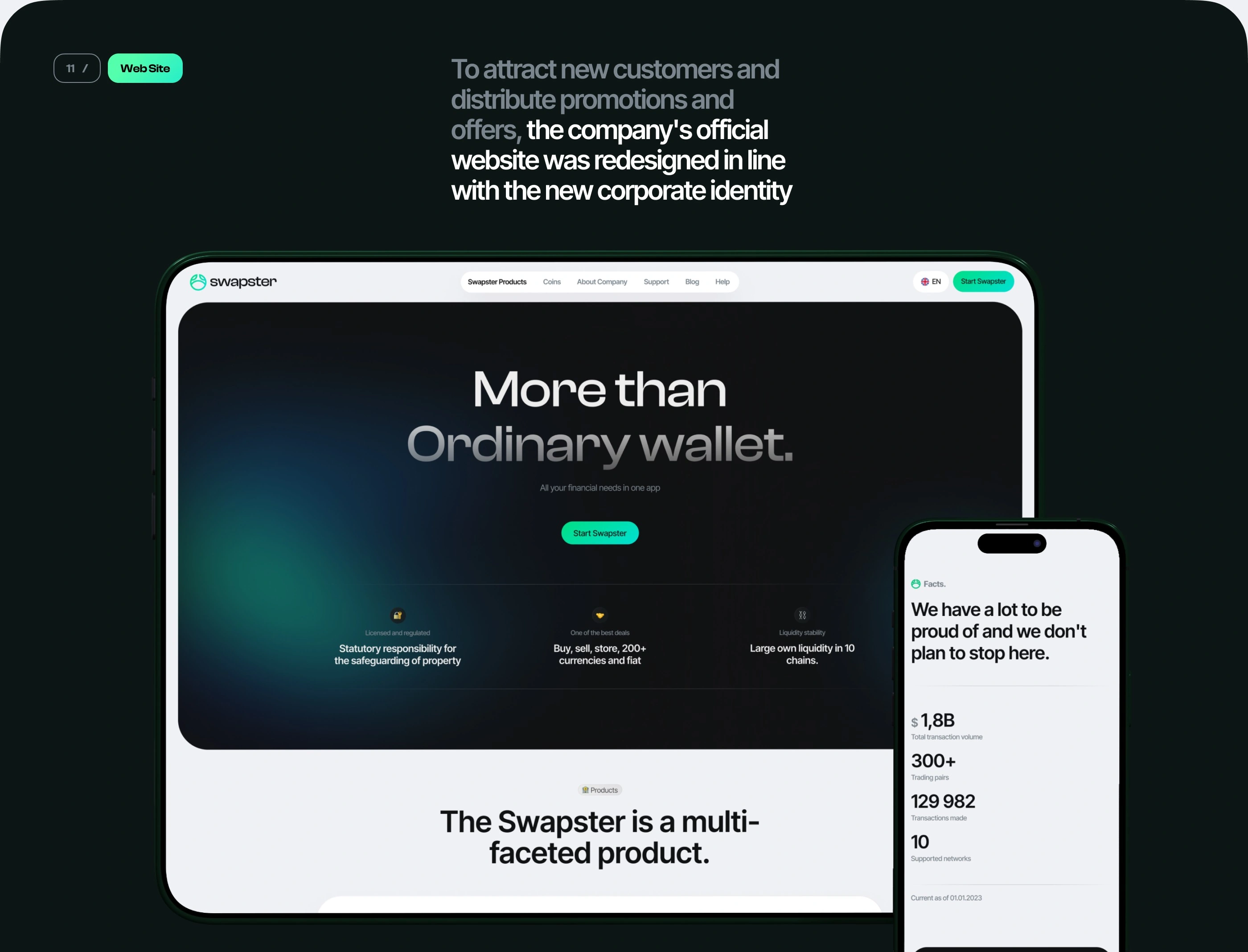 Swapster — Crypto Exchange Platform — UI/UX design screen 12