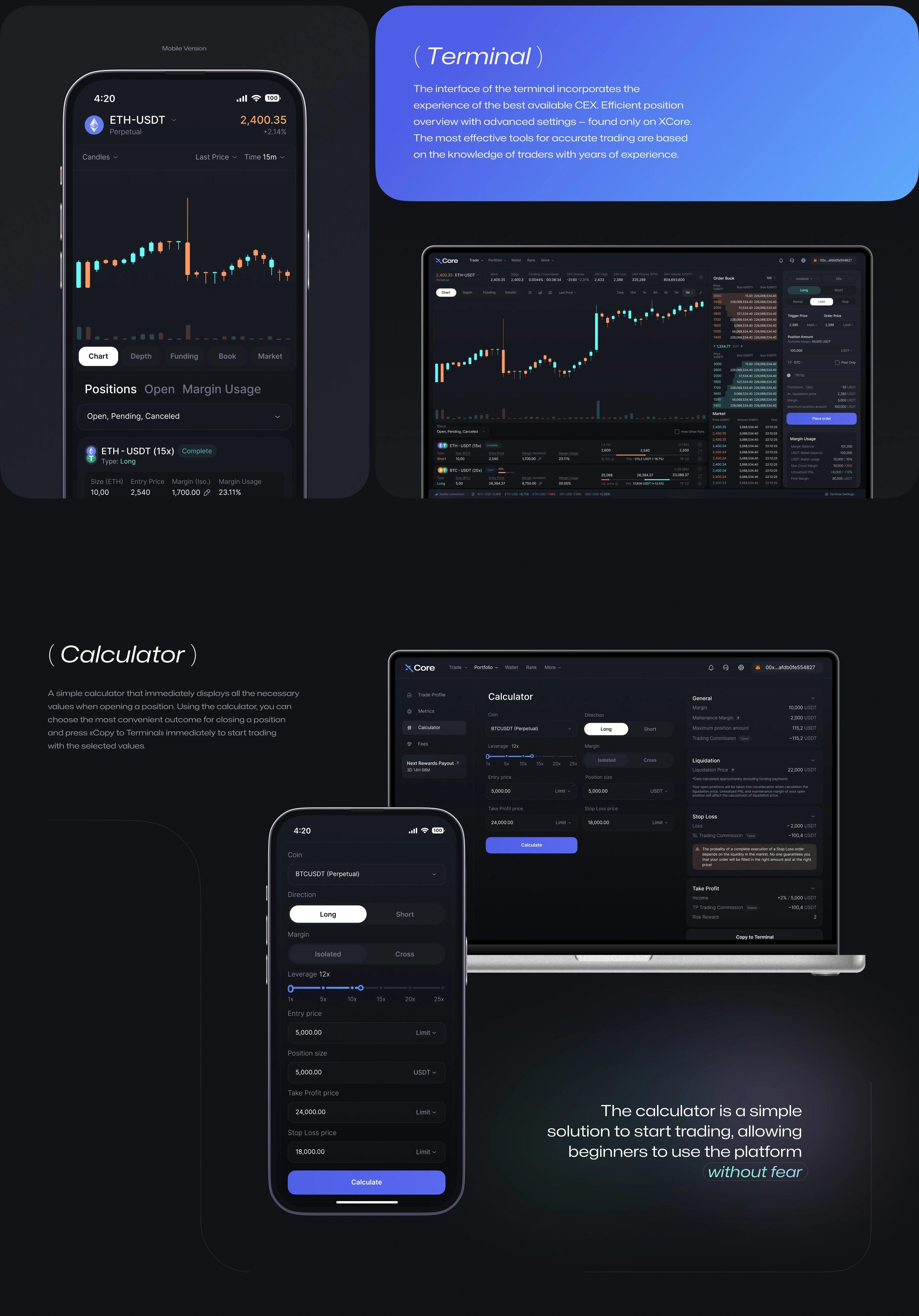 XCore Trading Platform — UI/UX design screen 6