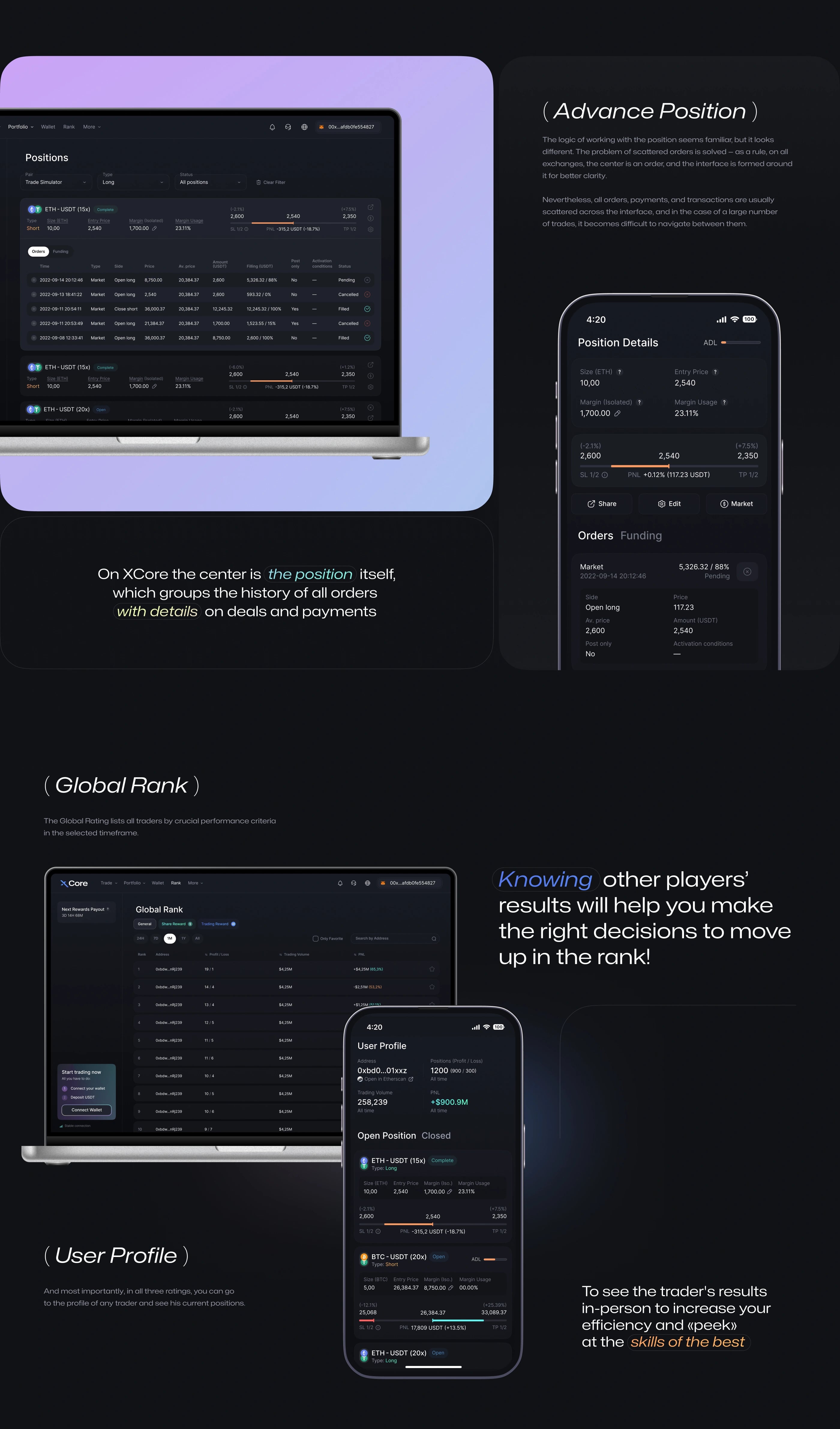 XCore Trading Platform — UI/UX design screen 7