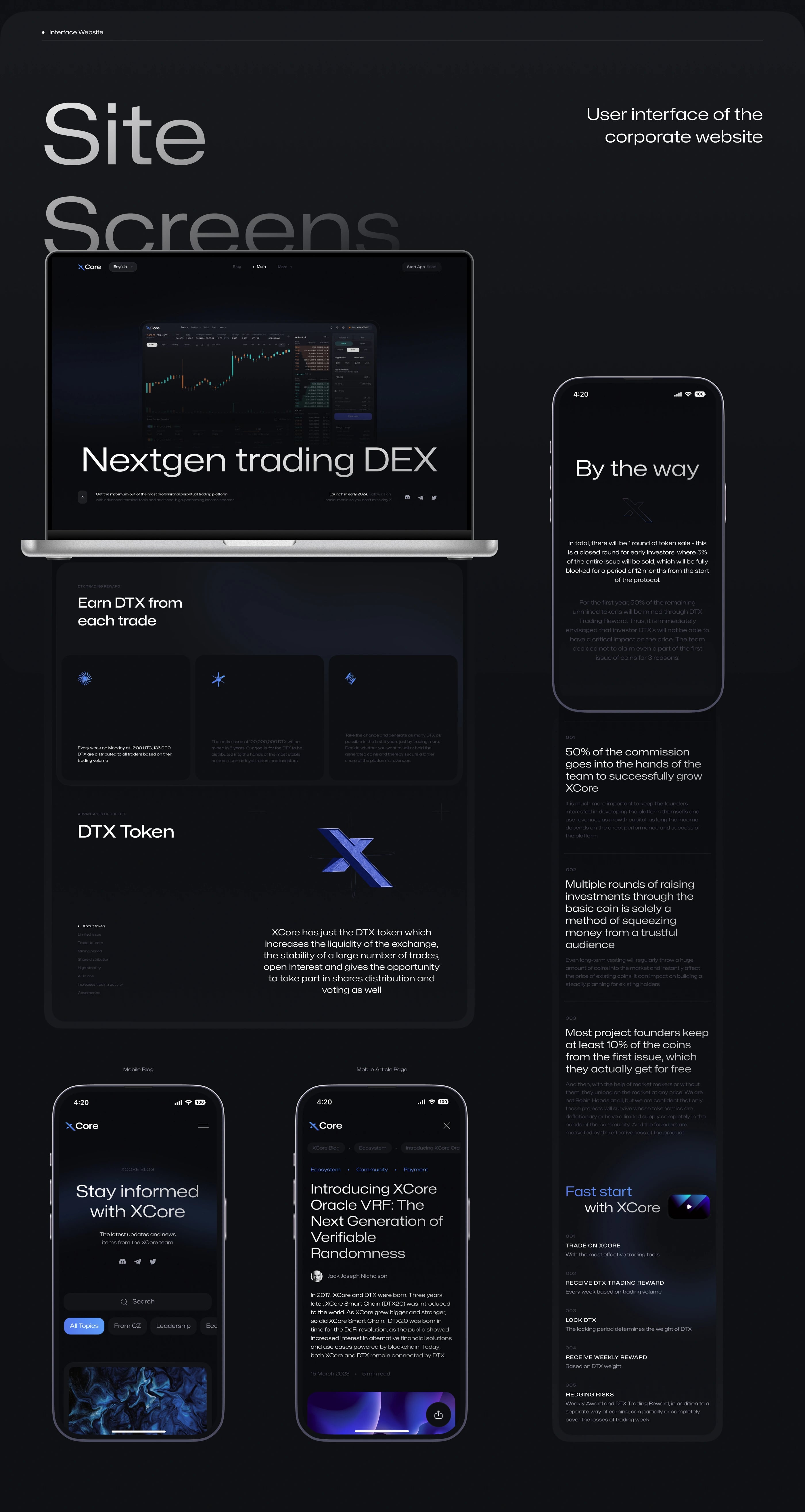 XCore Trading Platform — UI/UX design screen 9