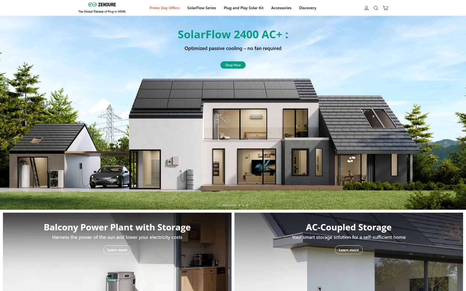 Zendure — Solar Energy — Web Development by Zenix UX